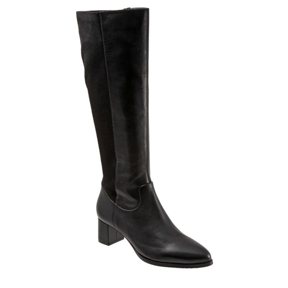 Trotters Womens Kirby Wide Calf Black Boots (NWT) - Picture 2 of 7